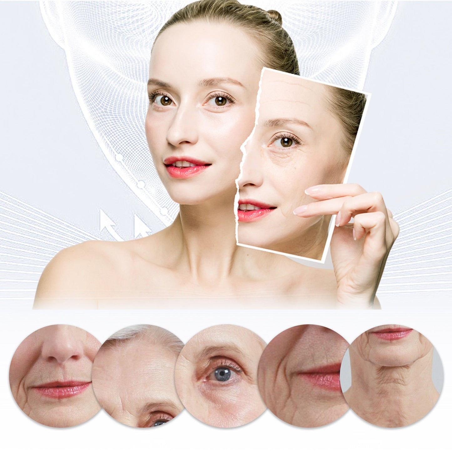 OUHOE Highprime Collagen Film, Desalination Eye Fine Lines Crow's Feet Deep Black Rim Of The Eye Moist Firming Skin