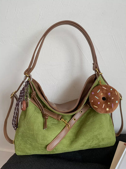 Adjustable Strap Handbag with Charm