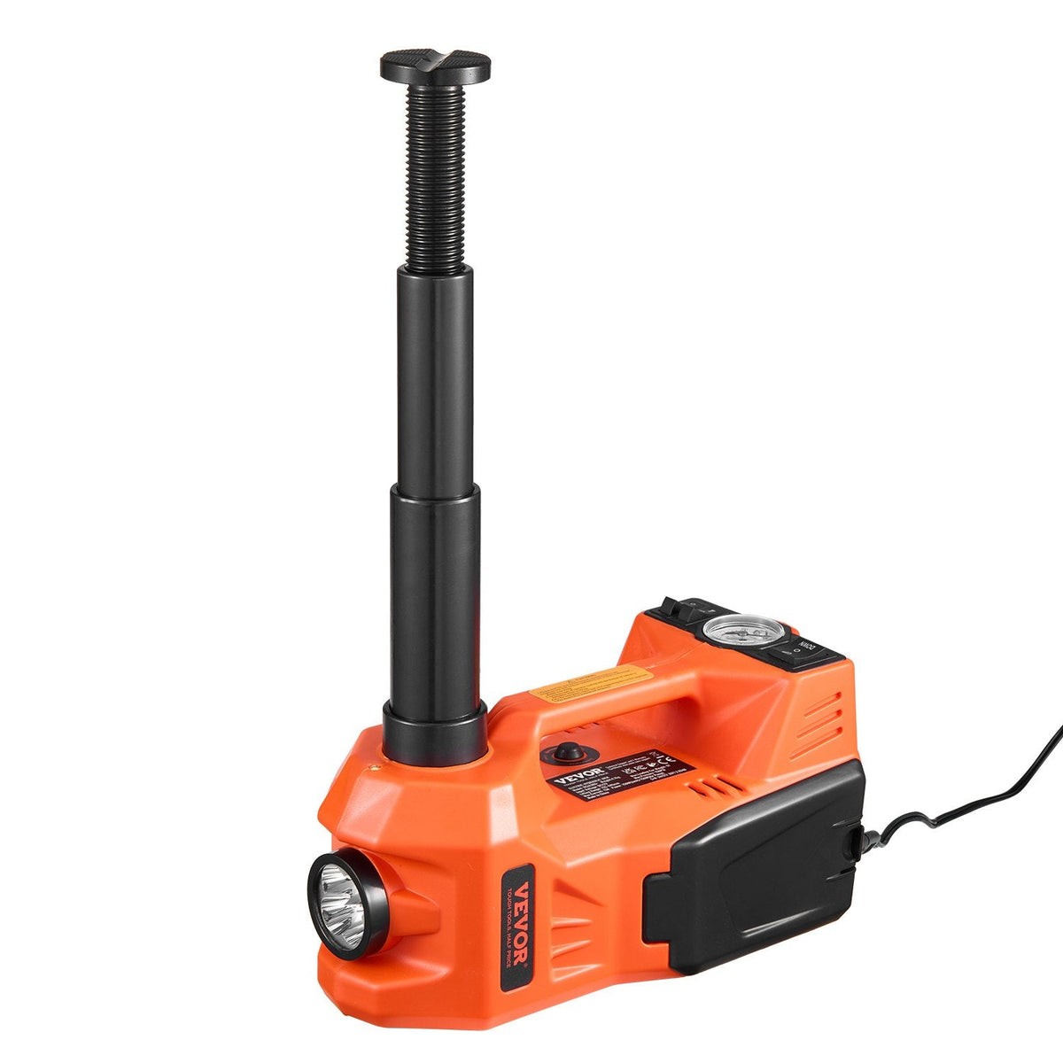 Electric Car Jack, 5 Tons /11000 Lbs, Electric Scissor Jack With Built-In Inflator, 12V Adjustable Tire Change Replacement With Secure Hammer & LED Light, Portable Jack Kit For Sedan, SUV, Truck
