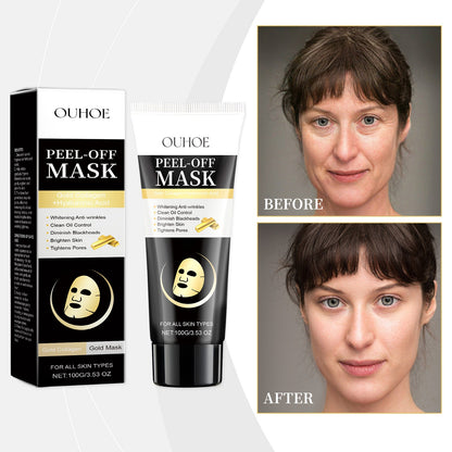 OUHOE Gold Facial Cleansing Mask, Moisturizing Daily Skin Care Moisturizing Facial Tear Hydrating Mask