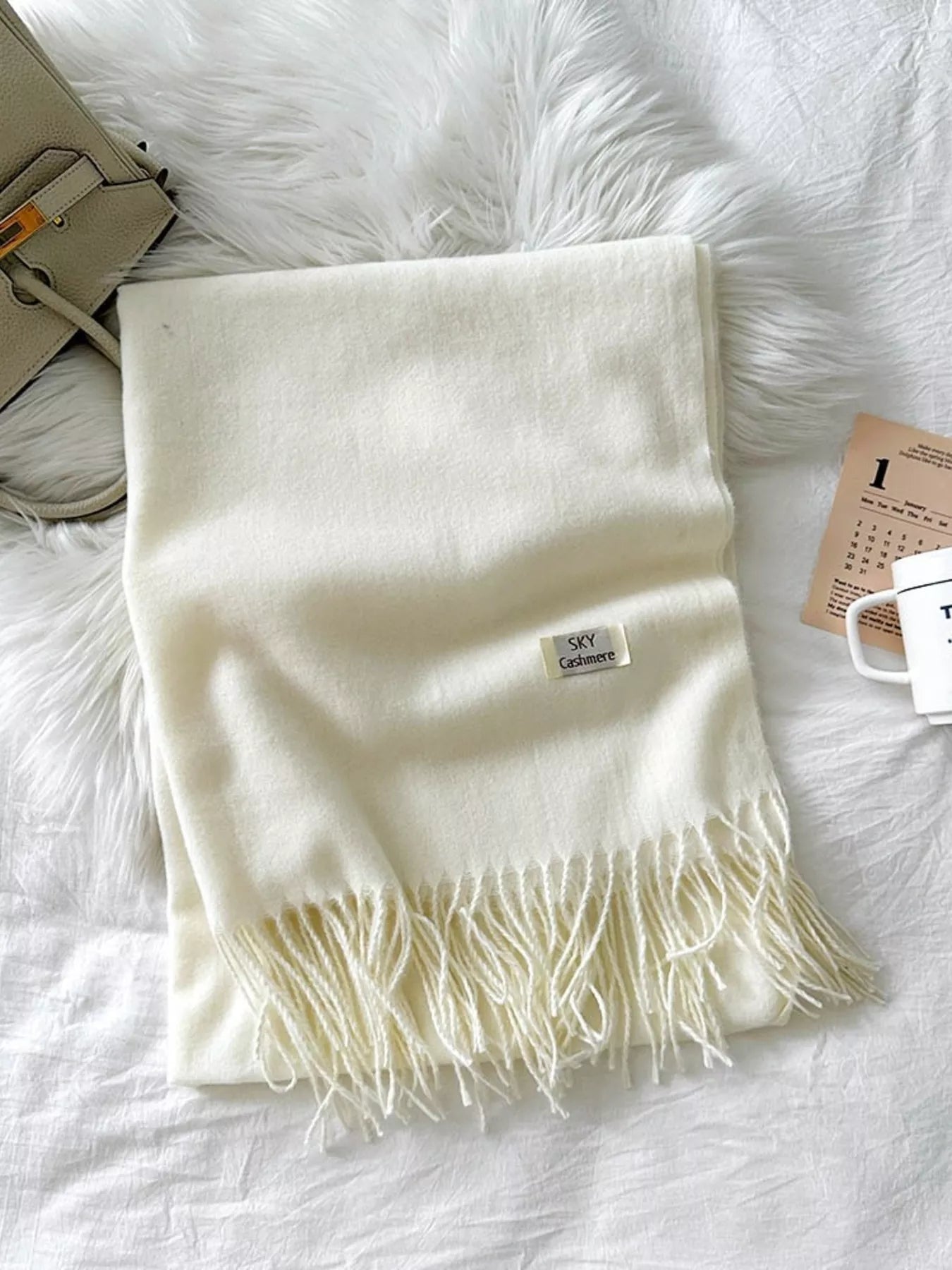 Fringe Solid Color Scarf