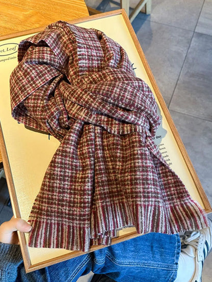 Plaid Warm Scarf