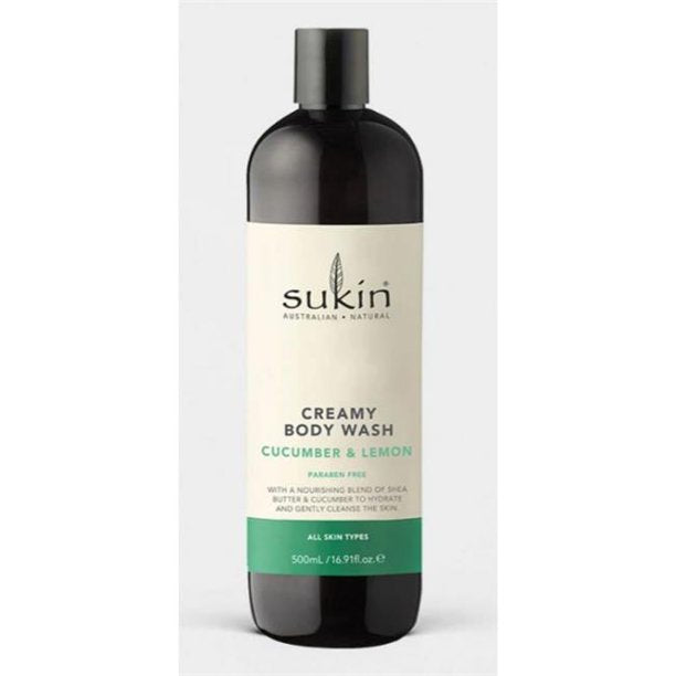 Sukin Creamy Cucumber Lemon Body Wash - 16.9 Fl Oz
