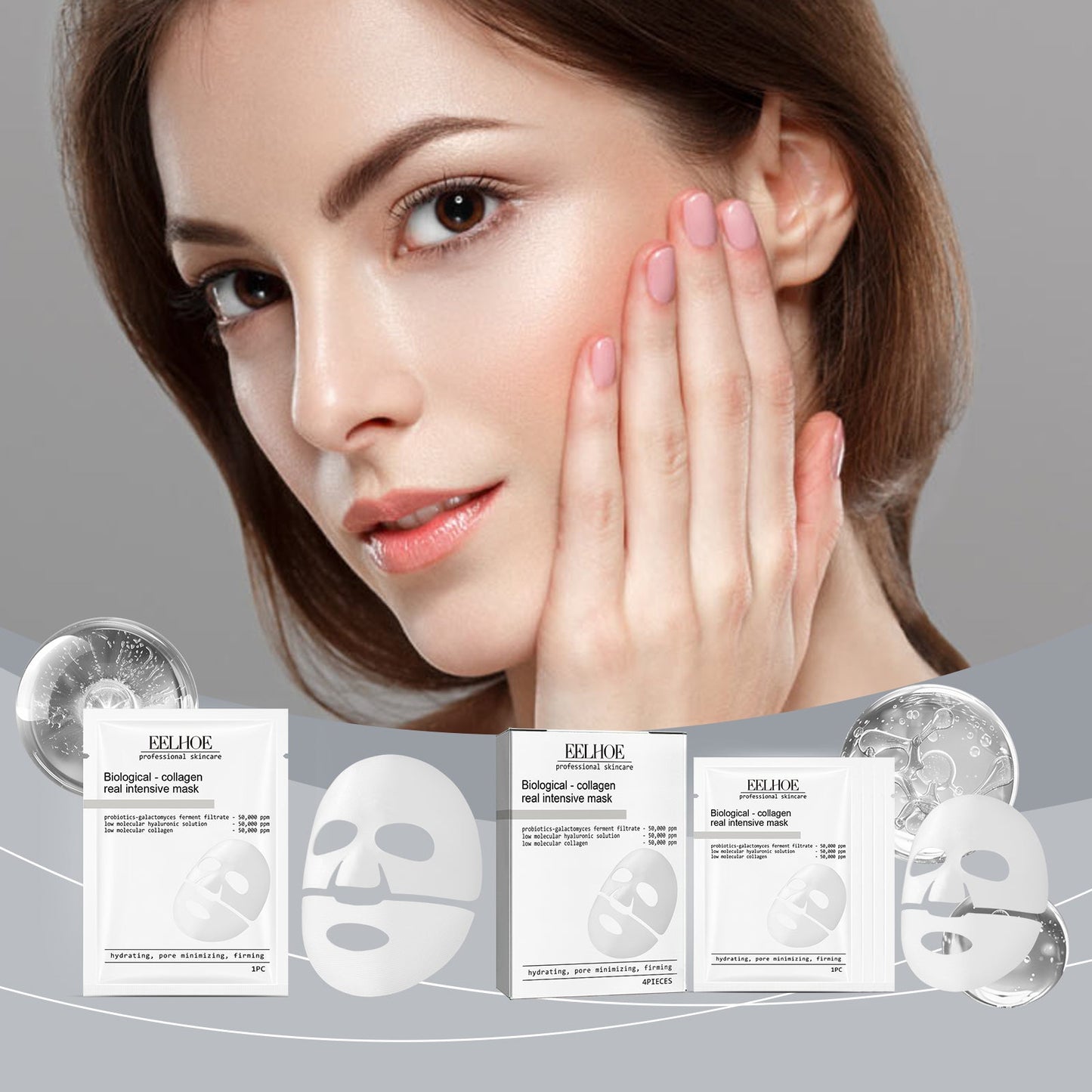 EELHOE Firming Collagen Mask (Bag) Moisturizing, Hydrating And Firming Three-In-One Mask Nourishes And Smooths The Skin