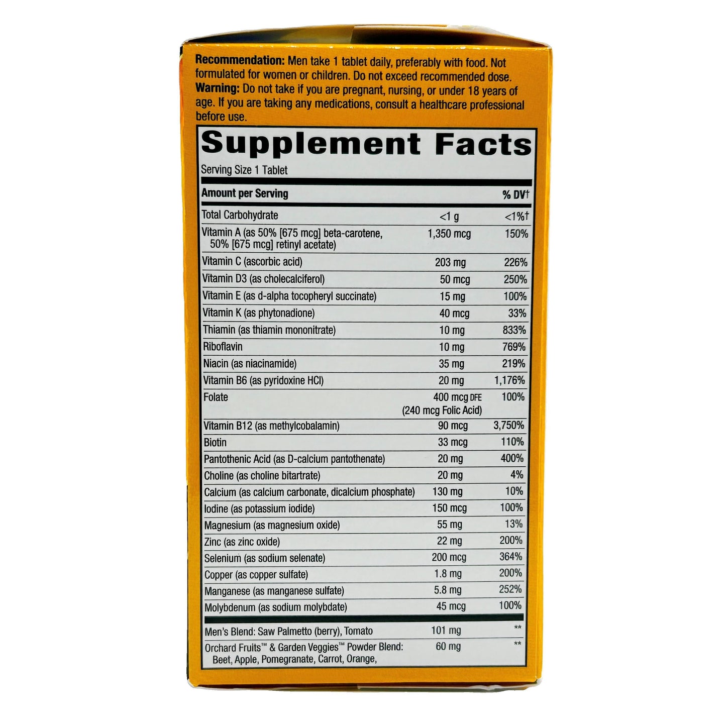 Nature’s Way Alive! Men’s 50+ Ultra Multivitamin – 60 Tablets