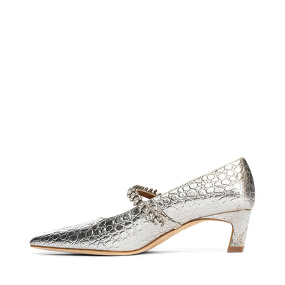 Antonella Embossed Leather Pump