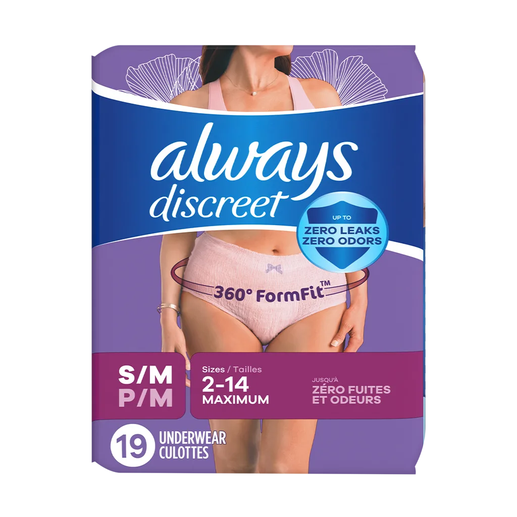Always Discreet Maximum Protection Underwear for Women