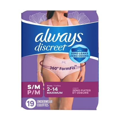 Always Discreet Maximum Protection Underwear for Women
