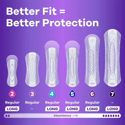 Always Discreet Moderate Long Pads, 4 Drops