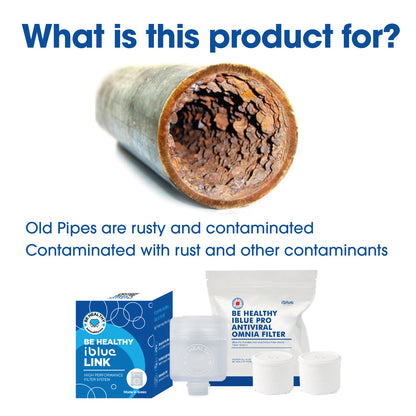 Be Healthy iBlue Link Pure Water Filter System + Refill (2pcs) Bundle