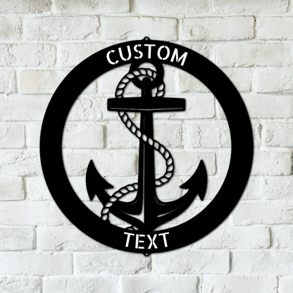 Elaborate Anchor Ring Personalized Gifts - Custom Metal Sign