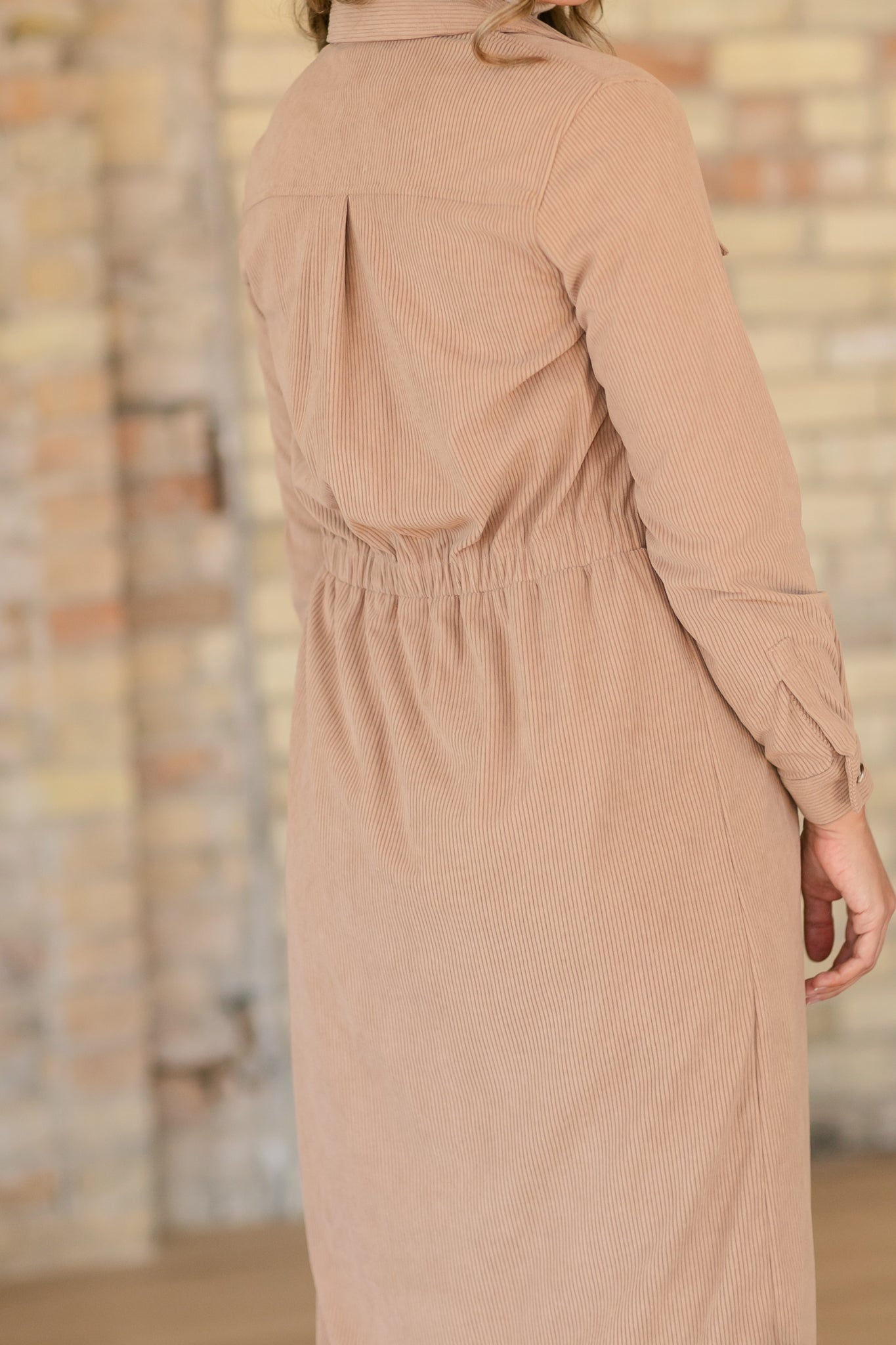 Anika Corduroy Shirt Dress