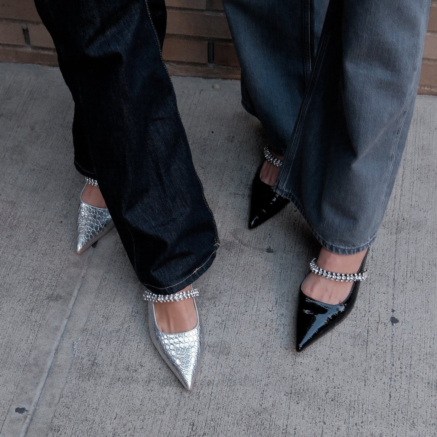 Antonella Embossed Leather Pump