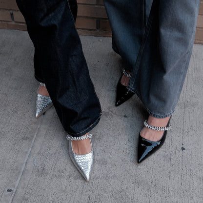 Antonella Embossed Leather Pump