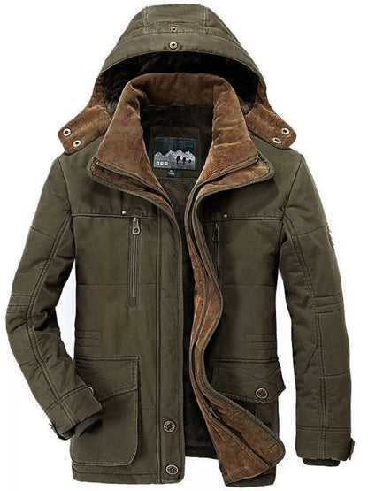 Men's Plus Size Zip Up Hooded Winter Coat