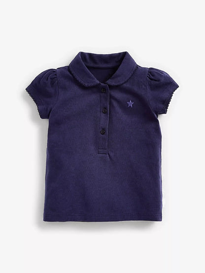 Children's Button Detail Short Sleeve Polo