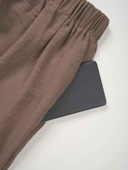Button-Down Vest & Wide Leg Pants Set
