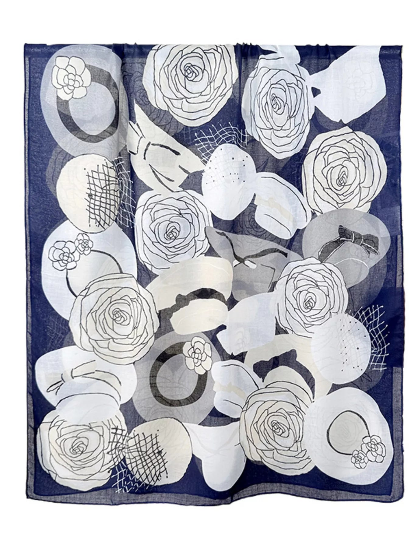 Flower Print Lightweight Scarf