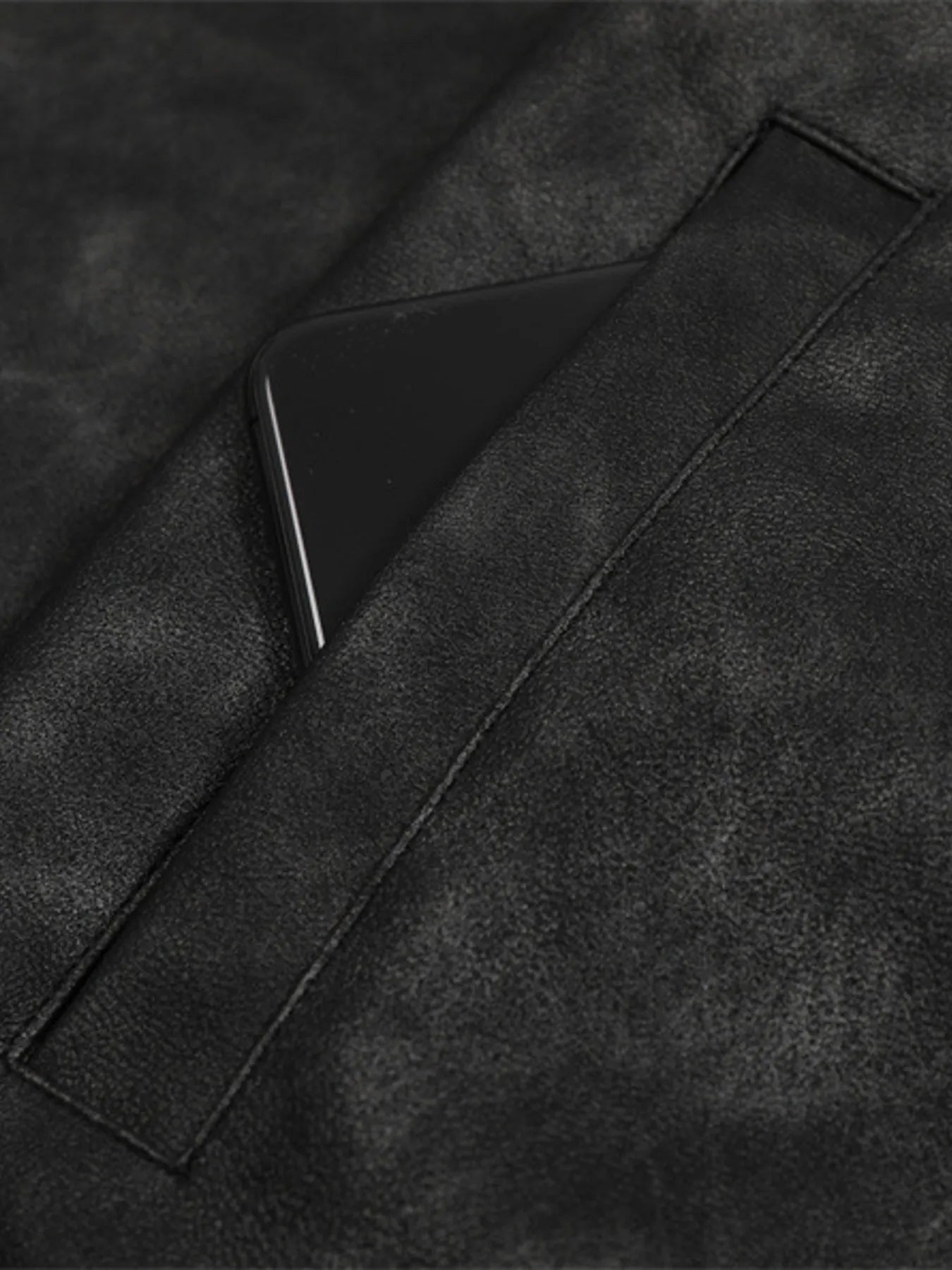 Men's Drawstring Washed Zip Up Hooded Jacket