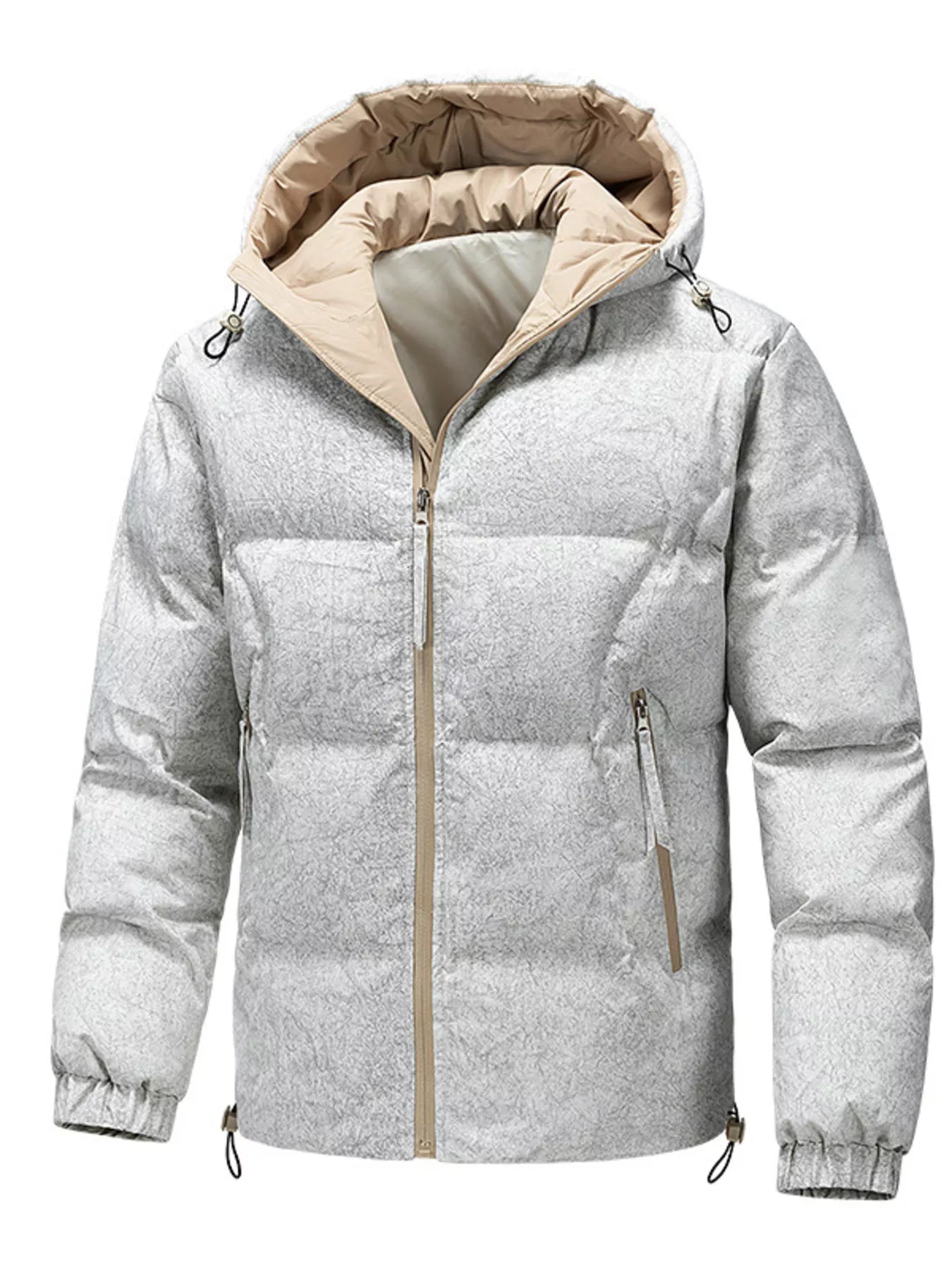 Men's Plus Size Warm Padded Hooded Puffer Jacket