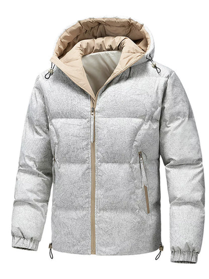 Men's Plus Size Warm Padded Hooded Puffer Jacket