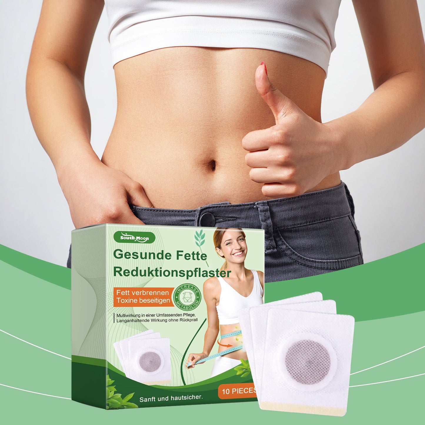 South Moon Herbal Body Care Patches, Herbal Body Care For Lazy People Daily Firming Skin Big Belly Arms Bye Bye Meat