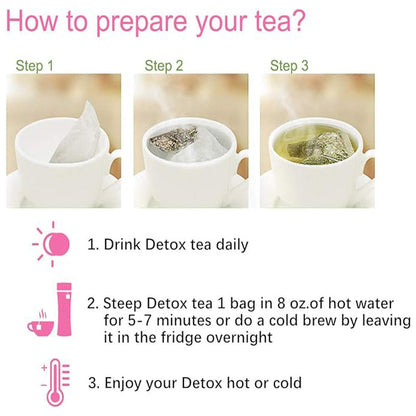 Leaf Cleanse Tea Bags, Natural Herbal Detox Tea For Lung Support, Metabolism & Immune Boost