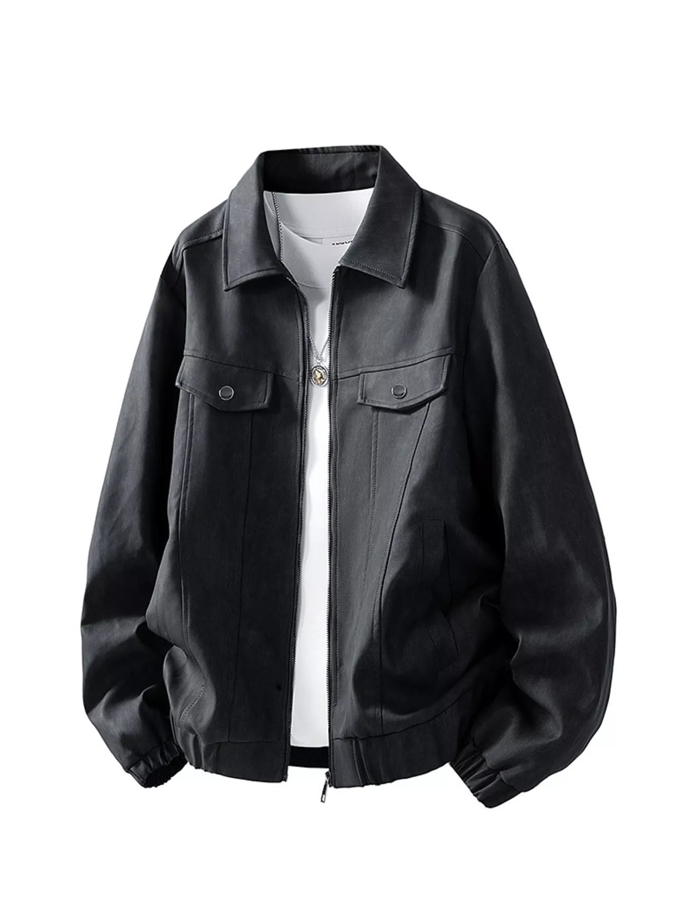 Men's Plus Size Casual Zip Up Jacket