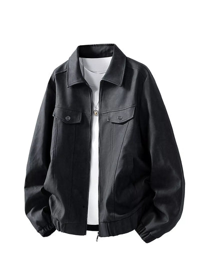 Men's Plus Size Casual Zip Up Jacket
