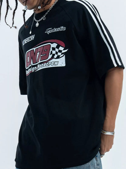 Men's Graphic Round Neck Oversized T-Shirt