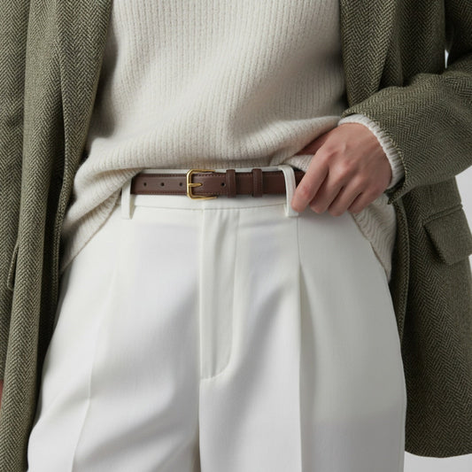 Leather Skinny Belt