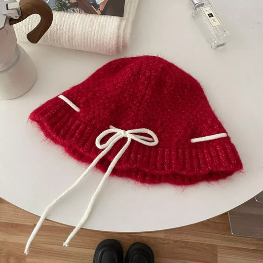 Drawstring Knitted Hat