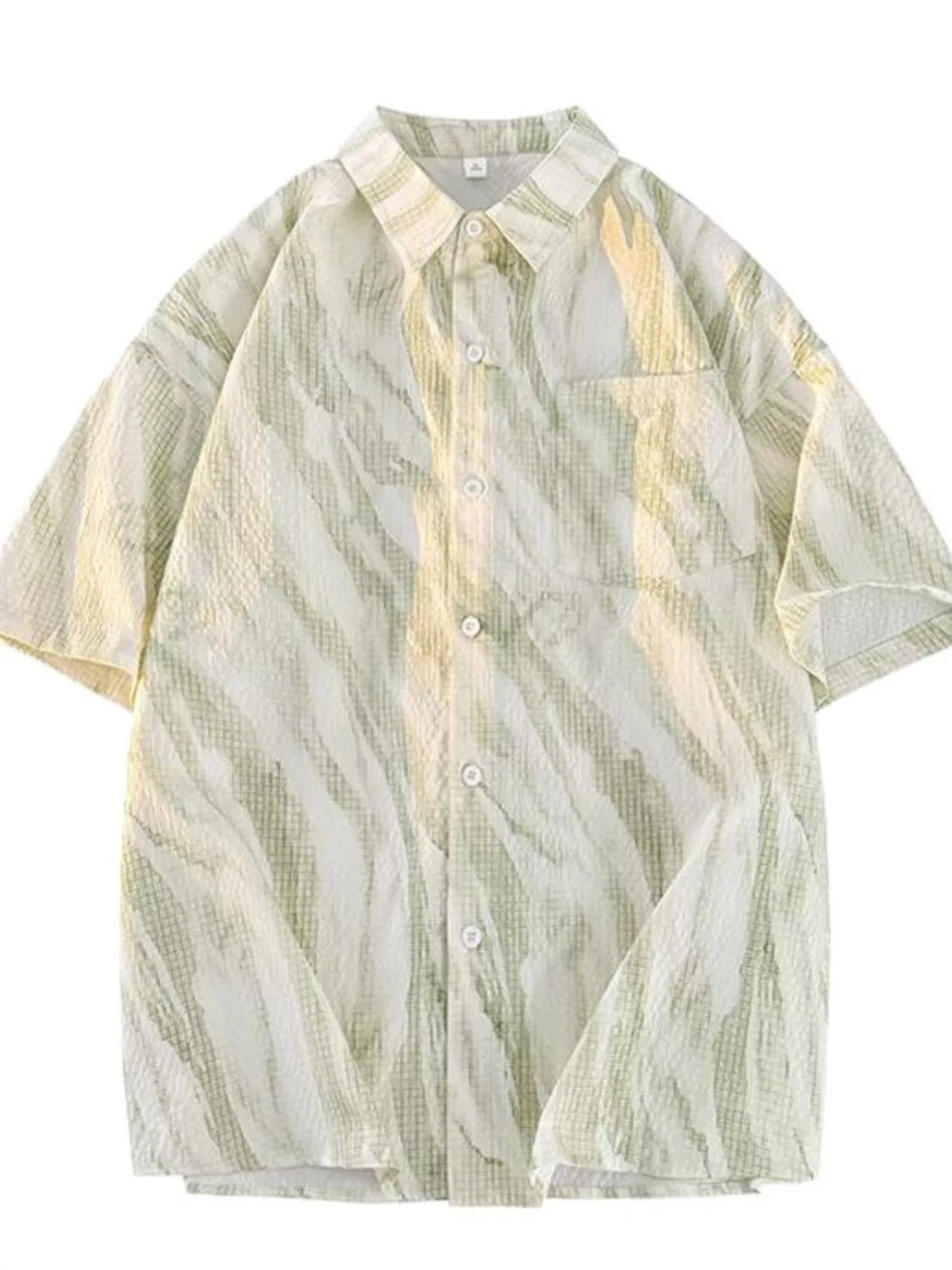 Men's Plus Size Button Up Short Sleeve Shirt