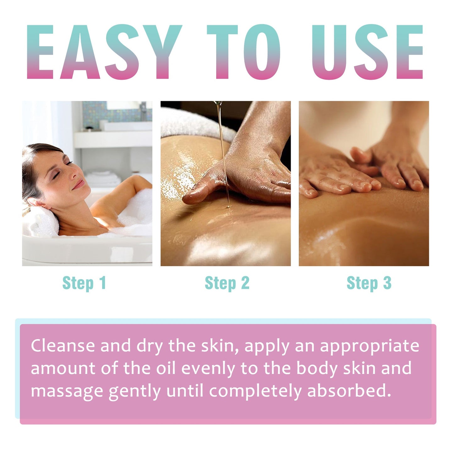 EELHOE Body Oil, Skin Moisturizing Delicate Firming Skin Relaxing Body Muscle Massage Essence Oil
