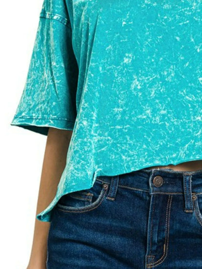 Zenana Acid Crinkle-Washed Oversized T-Shirt