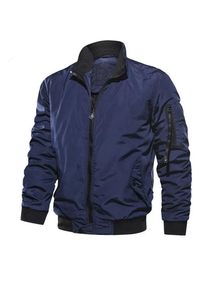 Men's Plus Size Zip Up Lightweight Bomber Jacket