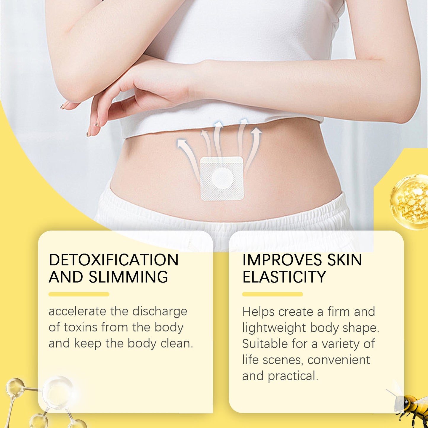 West Month Beevenom Slimming Patch Tightens, Lifts Belly And Draws In Belly To Shape Light, Beautiful And Considerate