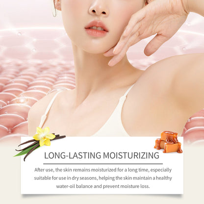 OUHOE Caramel Vanilla Moisturizing Body Lotion Gently Nourishes, Hydrates, Brighens And Moisturizes Tender Skin