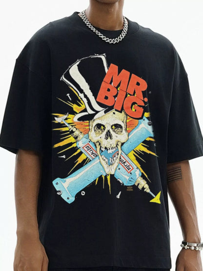 Men's Mr. Big Skull Graphic Vintage Wash T-Shirt