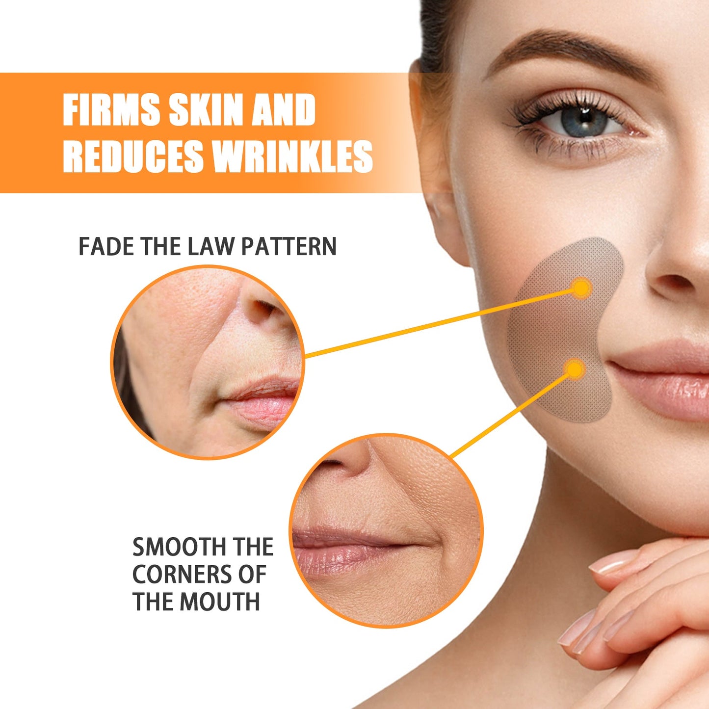 EELHOE High Prime Collagen Film For Nasolabial Folds, Lighten Fine Lines By Moisturizing Lines And Firming Skin