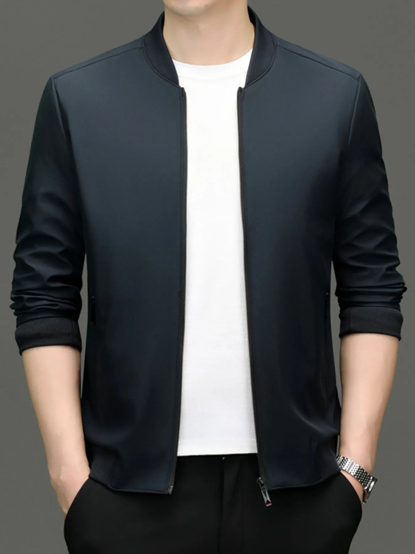 Men's Zip Up Long Sleeve Jacket