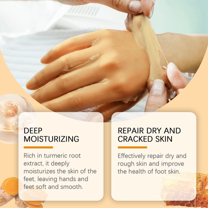 Wiyun Vitamin C Turmeric Pulls Hand And Foot Mask, Gently Cleans Dead Skin, Restores Moisture And Nourishes Delicate Hands And Feet Skin