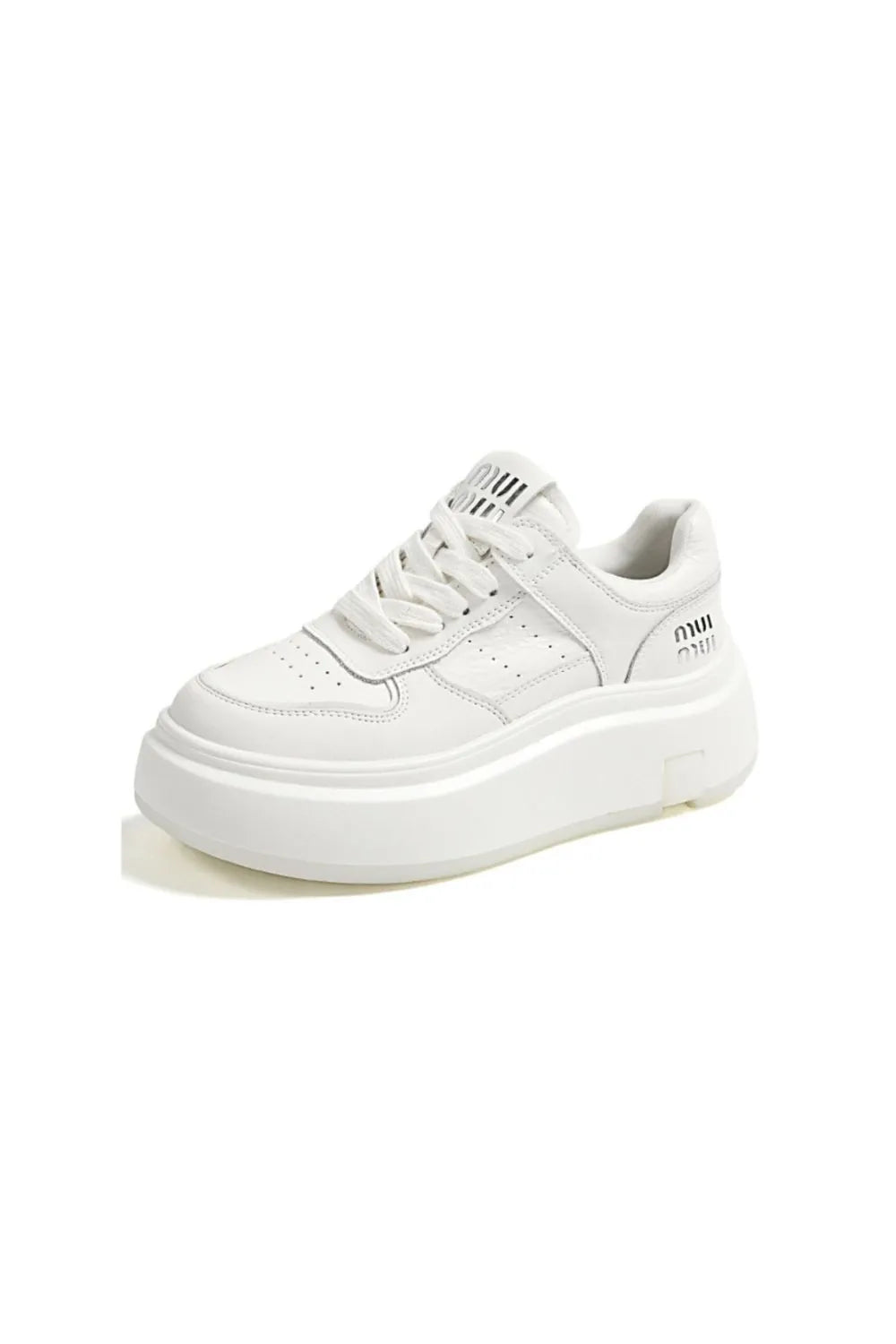 Lace Up Round Toe Platform Sneakers