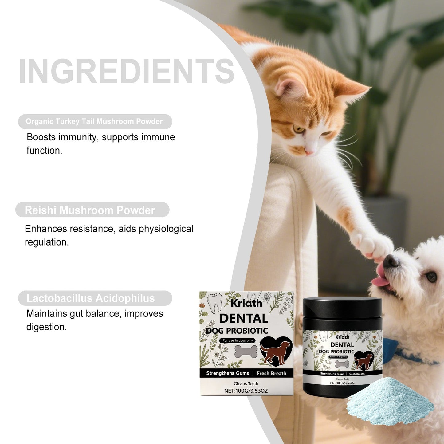 Dog Tooth Care Powder Supplement