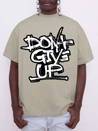 Men's Letter Graphic Crew Neck T-Shirt