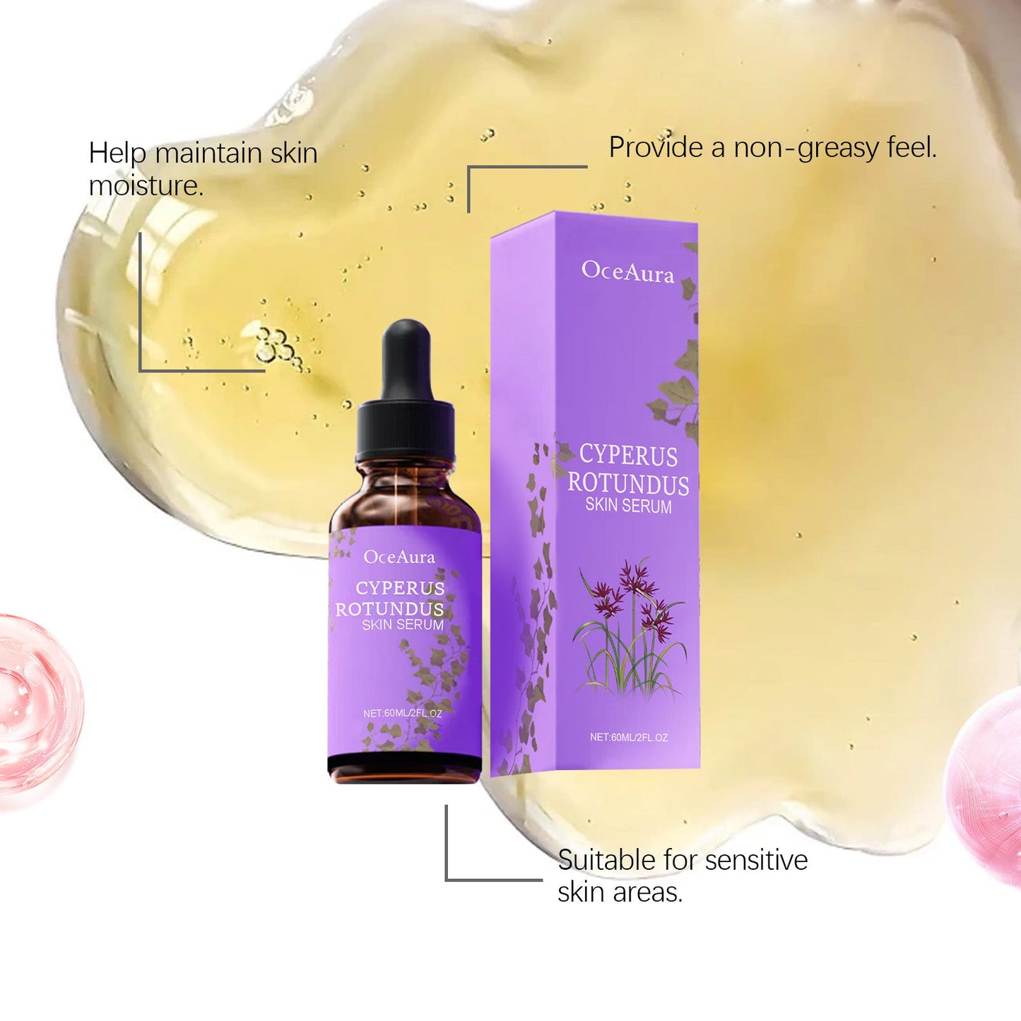 OceAura Hair Removal Essence Is Gentle, Refreshing And Leaves No Black Spots. It Is A Daily Skin Cleansing And Hair Removal Care Essence