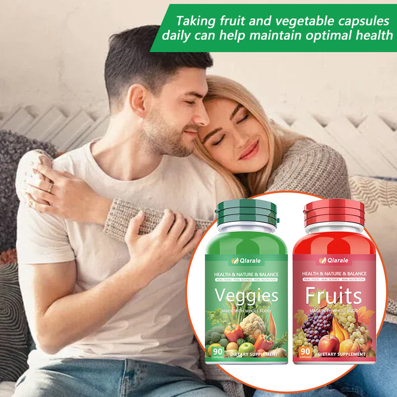 Whole Food Fruits And Veggies Supplement, 30 Servings 90 Capsules Daily 3 Caps 5 Servings Of Fresh Produce