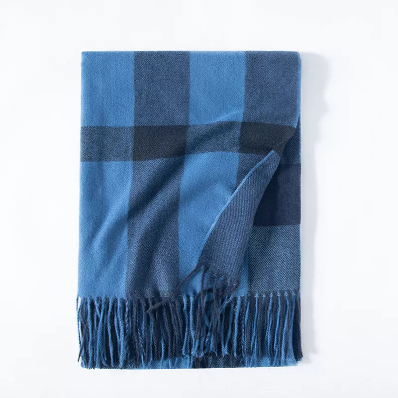 Plaid Tassel Scarf