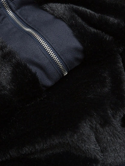Men's Sherpa Lined Hooded Bomber Jacket
