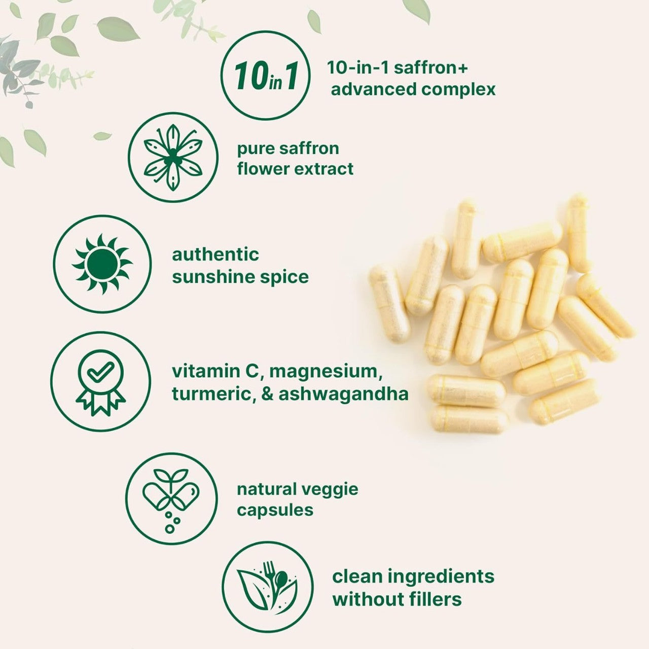 Dietary Saffron Capsule Supplement